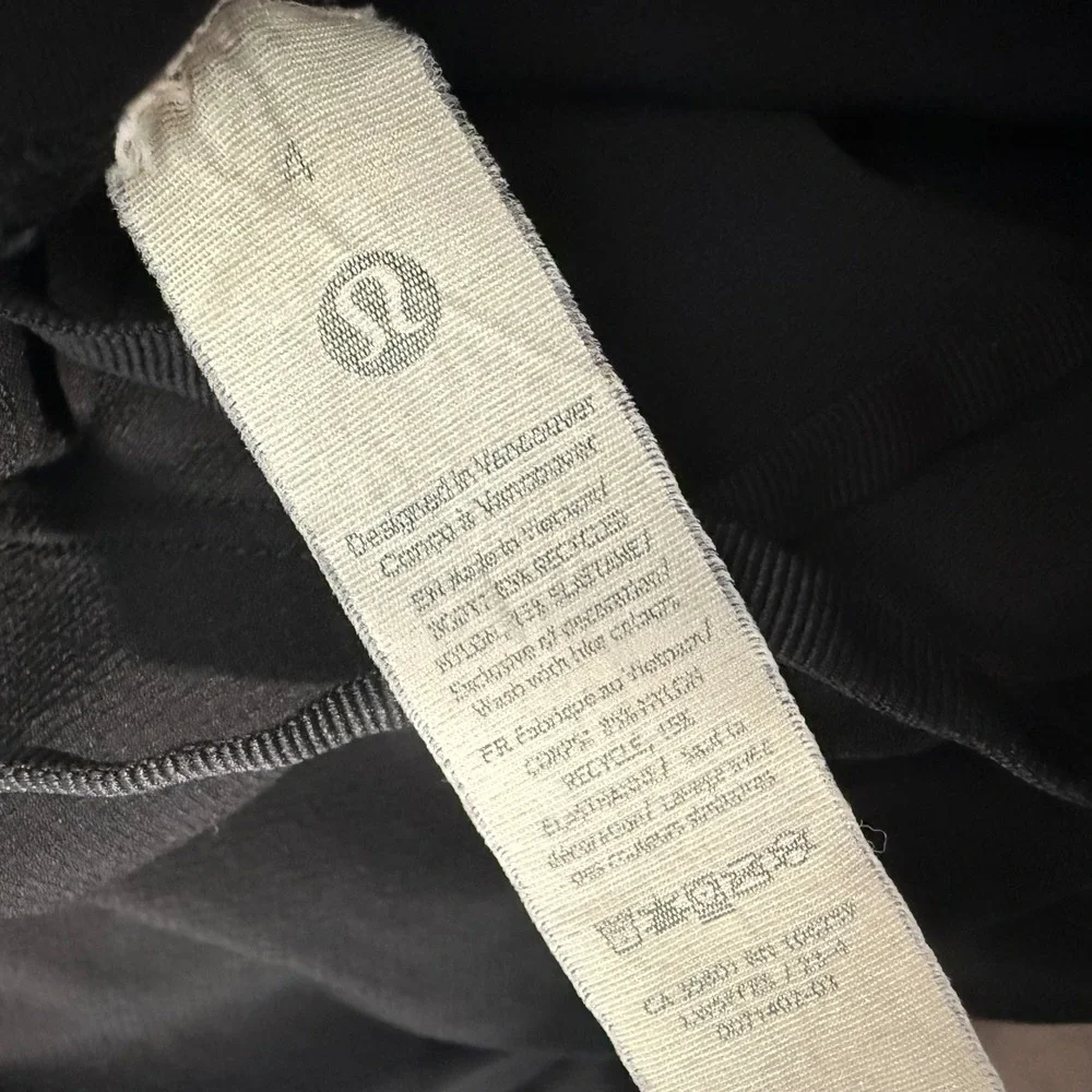 Lululemon Womens License to Train High-Rise Pant 4‎ Black Running Active W5FFES